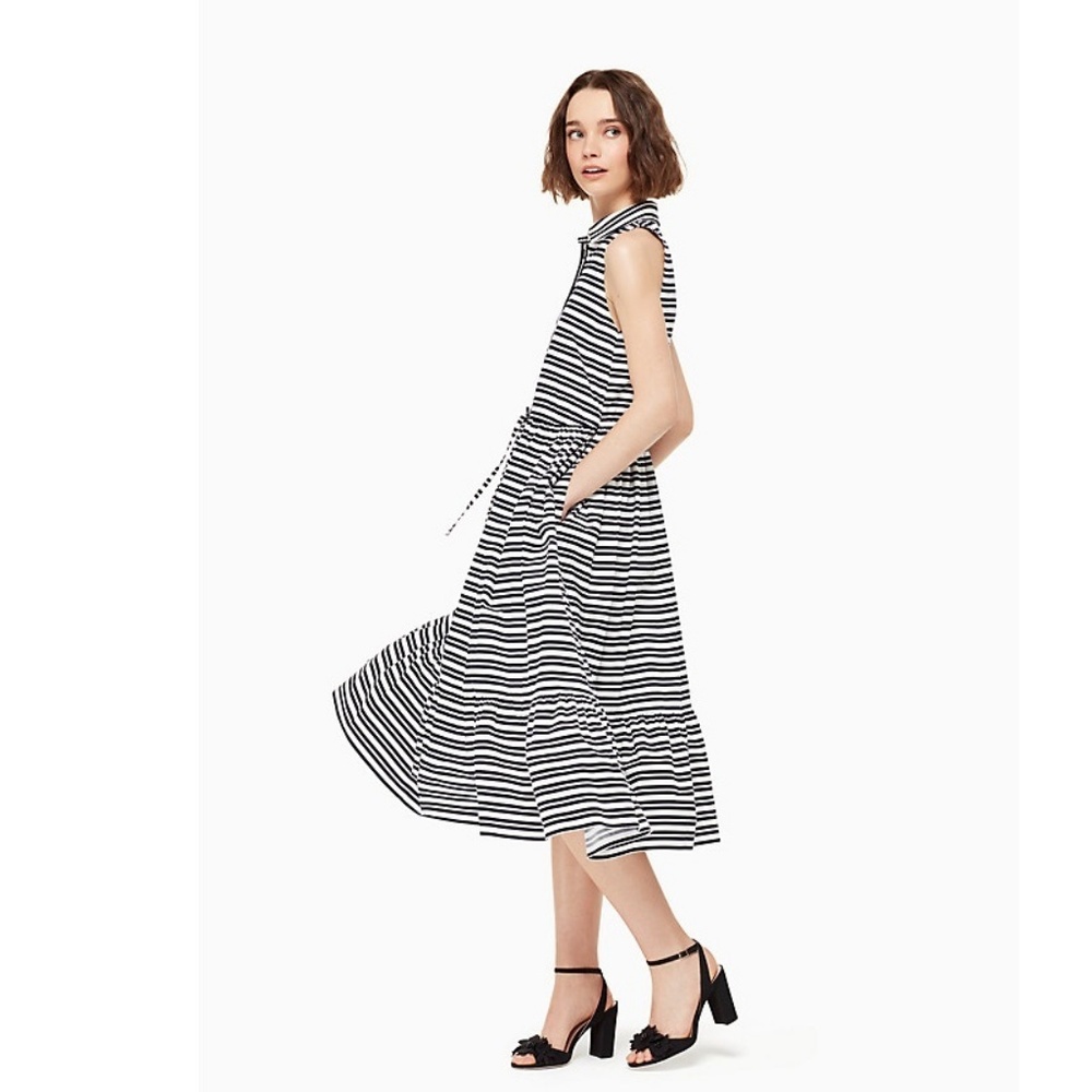 NEW Kate Spade candy Stripe Midi shirtdress
